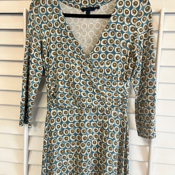 Boden Blue Wrap Style Dress Size 12R - Picture 3 of 8